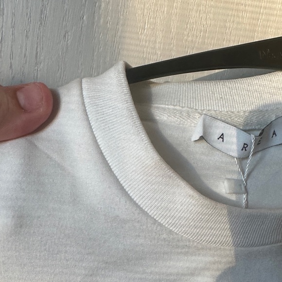 AREA White Crop Top with Silver Embellishments - Picture 5 of 12